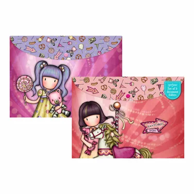 Zdjęcie produktu dla Etui na dokumenty z klapką Gorjuss Carousel kolor łososiowy A4 (33 x 24 x 1 cm)