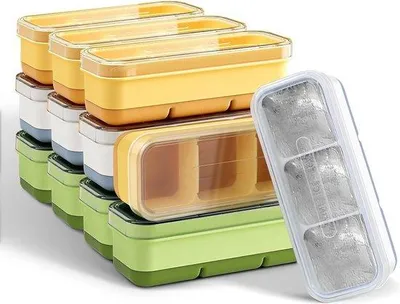 Produktbild von Famanu Eiswürfelform mit Deckel - 12 Stück, stapelbar und geschmacksneutral