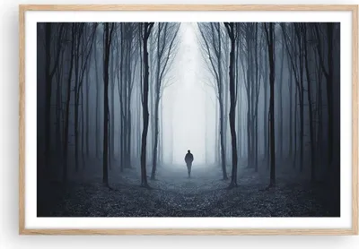 Produktbild von Gerahmtes Poster - Rahmen in heller Eiche - Charakter Wald Einsamkeit - 91,5x61 cm - Wand Bild - Wanddeko - Wandbilder - Wandposter - Bilderrahmen - Bilder - Kunstdruck - Wandbild - P2NAA91x61-4142