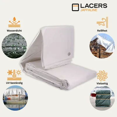 Produktbild von Lacers JaffaLine Gewebeplane - Robuste & wasserdichte Abdeckplane in verschiedenen Größen und Farben für optimalen Schutz im Outdoor-Bereich ( 2X3m )