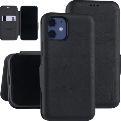 Immagine prodotto di Custodia a libro nera per Apple iPhone 12 Mini - Portacarte