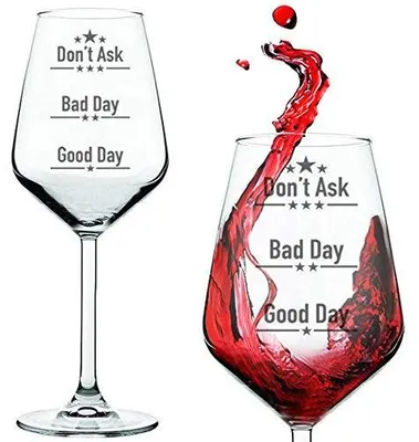 Spaß-Wijnglas 'Good Day, Bad Day' 350 ml, spülmaschinenfest