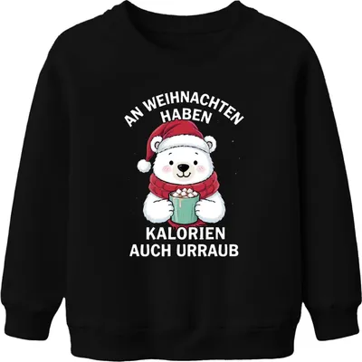 Zdjęcie produktu dla Calories Have Holiday Christmas Polar Bear Cocoa Sweet Gift Bluza dziecięca Uni , czarny, 152
