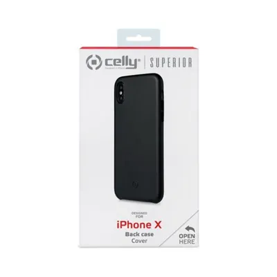 Produktbild von Celly Superior, Cover, Apple, iPhone X, 14,7 cm (5.8"), Schwarz