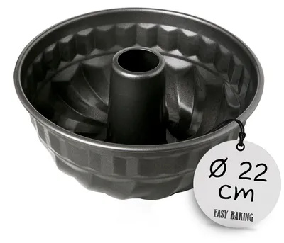 Productafbeelding van RBV Birkmann 881099, Taartvorm, Rond, Gestructureerd oppervlak, 2,7 liter, Zwart, 220 mm