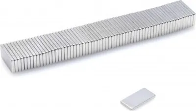 Produktbild von Neodym Magnete 10 x 2,5 x 1 mm N38 Quader Case - 10 Stück, Extrem stark, Magnettafeln, Kühlschränke, Whiteboards, DIY