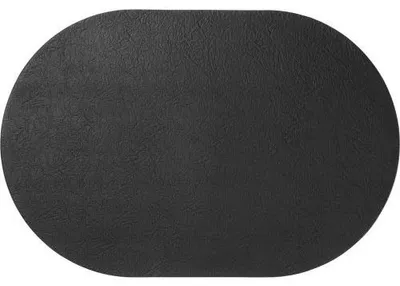 Produktbild von Asa Tischset Oval Relevo Schwarz Matt (49,5x33 cm)