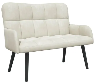 Obrázok produktu pre vidaXL dvojmiestna pohovka, krémová, 115 x 61 x 87 cm, zamat