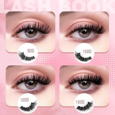 Produktbild von Wimpernverlängerungsset mit 544 Stück, 60D/100D/120D/150D Wimpernclustern | D-Curl-Einzelwimpern, wiederverwendbar, 10–16 mm, von natürlich bis dramatisch, für die Anwendung zu Hause
