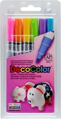 Image de Marqueurs pour décorer différentes surfaces 6 pcs (articles scolaires et de papeterie - marqueurs)