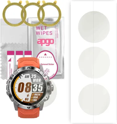 Produktbild von apgo 3 Stück Schutzfolie, Matt, kompatibel mit Coros Vertix 2 Smartwatch, Hydrogel Displayschutzfolie mit Positionierhilfe, Displayfolie, robust und kratzfest