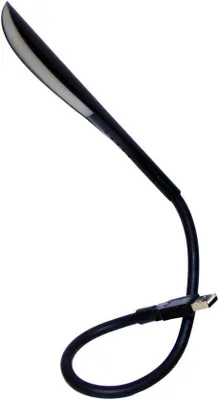 Immagine prodotto di Due lampade da lettura USB con 14 LED, dimmer touch e collo flessibile per laptop, PC e Mac, colore nero.