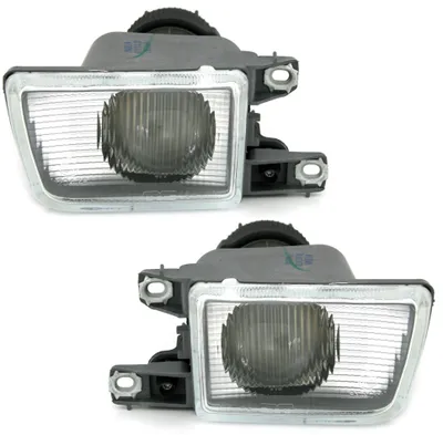 Rückansicht von Für VW Golf 3 III 1991-1999 Frontblinker Blinker Blenden Nebelscheinwerfer Weiss mit Fokus auf Befestigungselemente