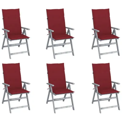 Produktbild von Hochlehner Verstellbar 6 Stk. mit Auflagen Massivholz Akazie
