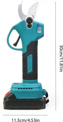 Obrázek produktu pro Elektrické zahradní nůžky na větve – akumulátorové – 800 W – bezkartáčový motor – 2 rychlosti – digitální displej – bezdrátové – s 2 bateriemi