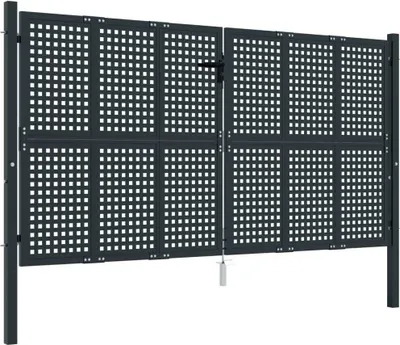 Obrázek produktu pro Zahradní branka antracitová 300 x 125 cm ocelová