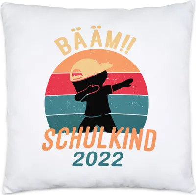 Produktbild von Bääm! Schulkind 2022 Kissen Inkl. Füllung Einschulung Geschenkidee Schulanfang Schuleinführung Dab