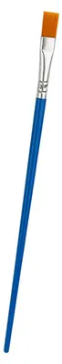 Produktbild von Acrylpinsel, flache Spitze, Nylonborsten, Glättungsgriff, Metallzwinge, Künstler für Kunsthandwerk, Blau und
