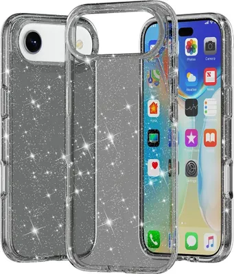 Produktbild von iPhone Air Hülle - Coverup Glitzer TPU Back Cover - Schwarz