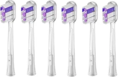 Image de Têtes de remplacement pour la brosse à dents Head Glossy White Medium 6 pcs