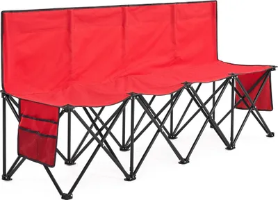 Produktbild von Yaheetech Campingbank tragbar Sitzbank Campingstuhl mit Tragetasche Ersatzbank Faltbank mit Lehne für 4 Personen