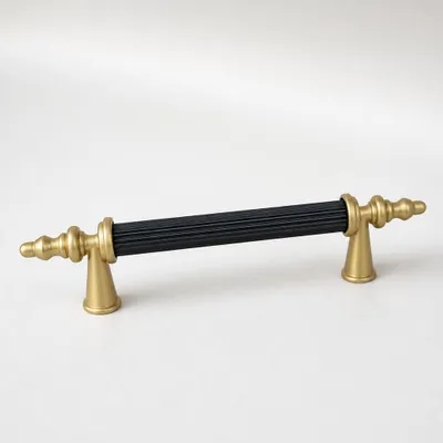 Produktbild von Möbelgriff Küchengriffe Schrankgriff Bügelgriff Schubladengriffe 916 Gold - Schwarz 96 mm