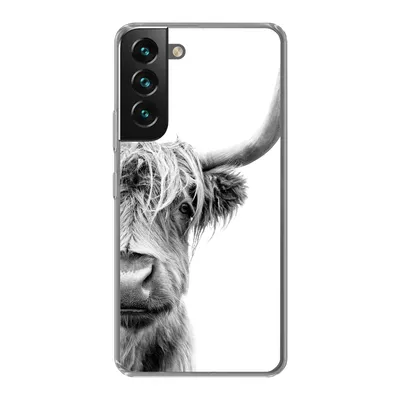 Produktbild von MuchoWow® Handyhülle Schutzhülle Hülle für Samsung Galaxy S22 Schottischer Highlander - Tiere - Schwarz - Weiß Silikon Softcase Handy Hülle - Mobiltelefonhülle