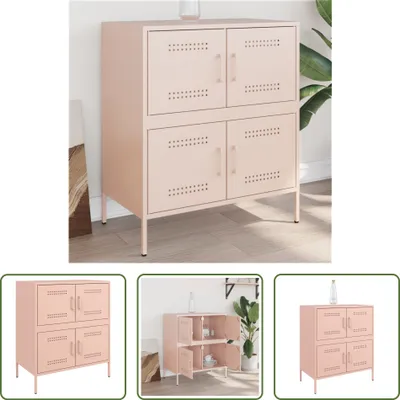 Image de The Living Store Crédence Rose 68x39x79 cm Acier