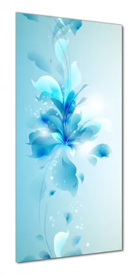 Produktbild von Wallario selbstklebende Duschrückwand 70 x 190 cm mit Motiv Blaues Blumenbuket - Wandverkleidung mit Hochglanzlaminat in Glasoptik