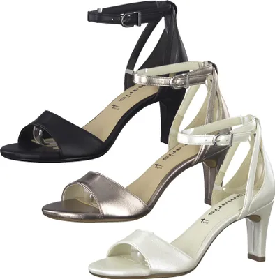 Produktbild von Tamaris Damen Sandalen Fesselriemchen Blockabsatz Pumps 1-28327-28, Größe:41 EU, Farbe:Weiß