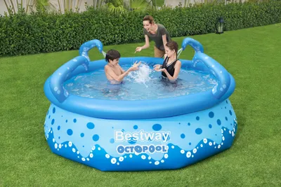 Produktbild von Bestway® OctoPool Ø 274 x 76 cm blau mit Muster, rund