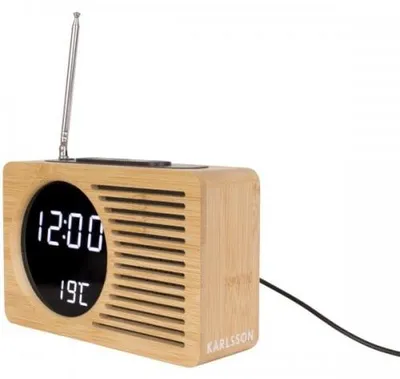 Produktbild von Karlsson Radiowecker Retro Radio Bamboo
