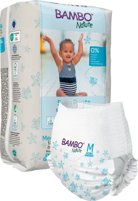Immagine prodotto di Bambo Nature, pannolino da bagno, taglia M, 12+ kg | confezione (12 pezzi)