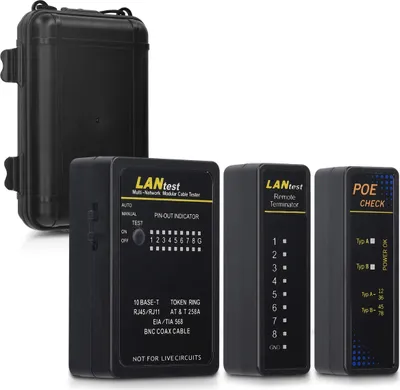 Produktbild von kwmobile Netzwerkkabel Kabeltester mit Remote-Einheit - für z. B. RJ45 RJ11 ISDN LAN Netzwerk Ethernet Kabel und weitere - 2 verschiedene Scan Modi
