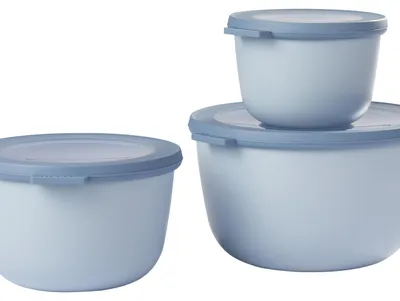Imagen del producto de MEPAL 106231015700 MEPAL Frischhaltedosen-Set Cirqula 8,5/10,0/11,5 cm hoch nordic blue 0,5/1,0/2,0 l, 1 Set