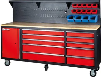 Image de Holzmann WEWA2130 Werkbank Herstellerfarbe Rot Anthrazit
