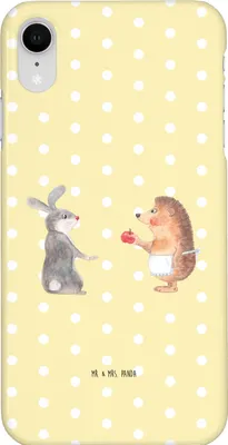 Produktbild von Mr. & Mrs. Panda Iphone XR Handyhülle Hase Igel - Gelb Pastell - Geschenk, Lustige Sprüche, und, Trennungsschmerz, Herzschmerz, Trösten, Premium Kunststoff, Handy Case