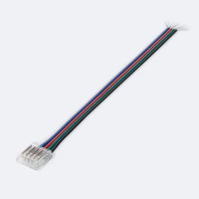 Produktbild von Clip-Verbinder mit Kabel für LED-Streifen RGBW 12/24V DC SMD IP20 Breite 12mm 12 mm