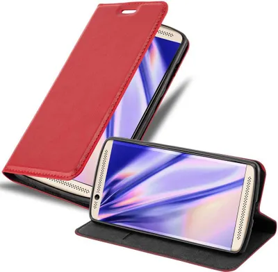 Produktbild von Cadorabo Hülle für ZTE Axon 7 MINI Schutz Hülle in Rot Handyhülle Etui Case Cover Magnetverschluss