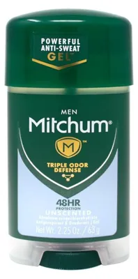 Produktbild von Antitranspirant, Mitchum, Triple Odor Defense, Gel, parfümfrei, 48-Stunden-Schutz, für Männer, hinterlässt keine Spuren, 63 g