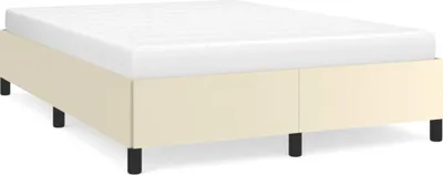 Obrázek produktu pro vidaXL Postelový povlečení krémová 140x200 cm Imitace kůže
