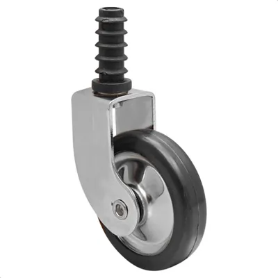 Produktbild von WAGNER Teewagenrolle DESIGN - Durchmesser Ø 50 mm, schwarz / chrom, Stift + Hülse Ø 11 mm, Tragkraft 25 kg - 01908201