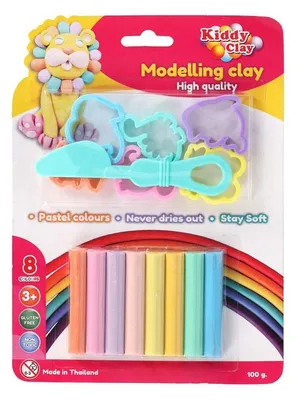 Zdjęcie produktu dla Plastelina W 8 Pastelowych Kolorach + 6