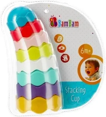 Produktbild von Stapelbare Becher, 8 Stück, Motiv: Bam Bam