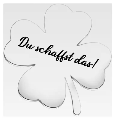 Produktbild von Glücksbringer Prüfung, Geschenk für Viel Glück, Vierblättriges Kleeblatt