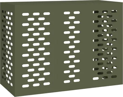 Immagine prodotto di vidaXL Coperchio per aria condizionata verde oliva 110 x 50 x 80 cm acciaio