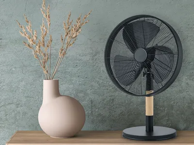 Produktbild von Oszillierender Tischventilator klein Tischlüfter Stehventilator fürs Büro leise