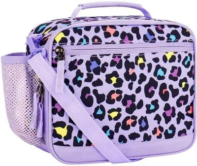 Immagine prodotto di Borsa termica da scuola per bambine, piccola borsa a due scomparti con tracolla, a tenuta d'aria