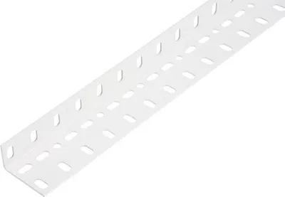 Produktbild von Conceptor Winkelprofil gelocht weiß 25x45x1 mm, 2m