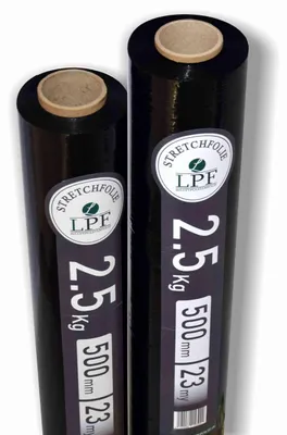 Produktbild von 2x Stretchfolie Wickelfolie schwarz 2,5Kg, Breite 500mm